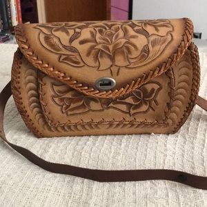Leather tooled purse